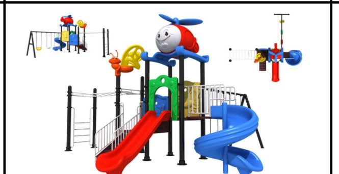 Helicopter round snake slide