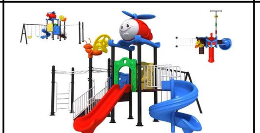 Helicopter round snake slide