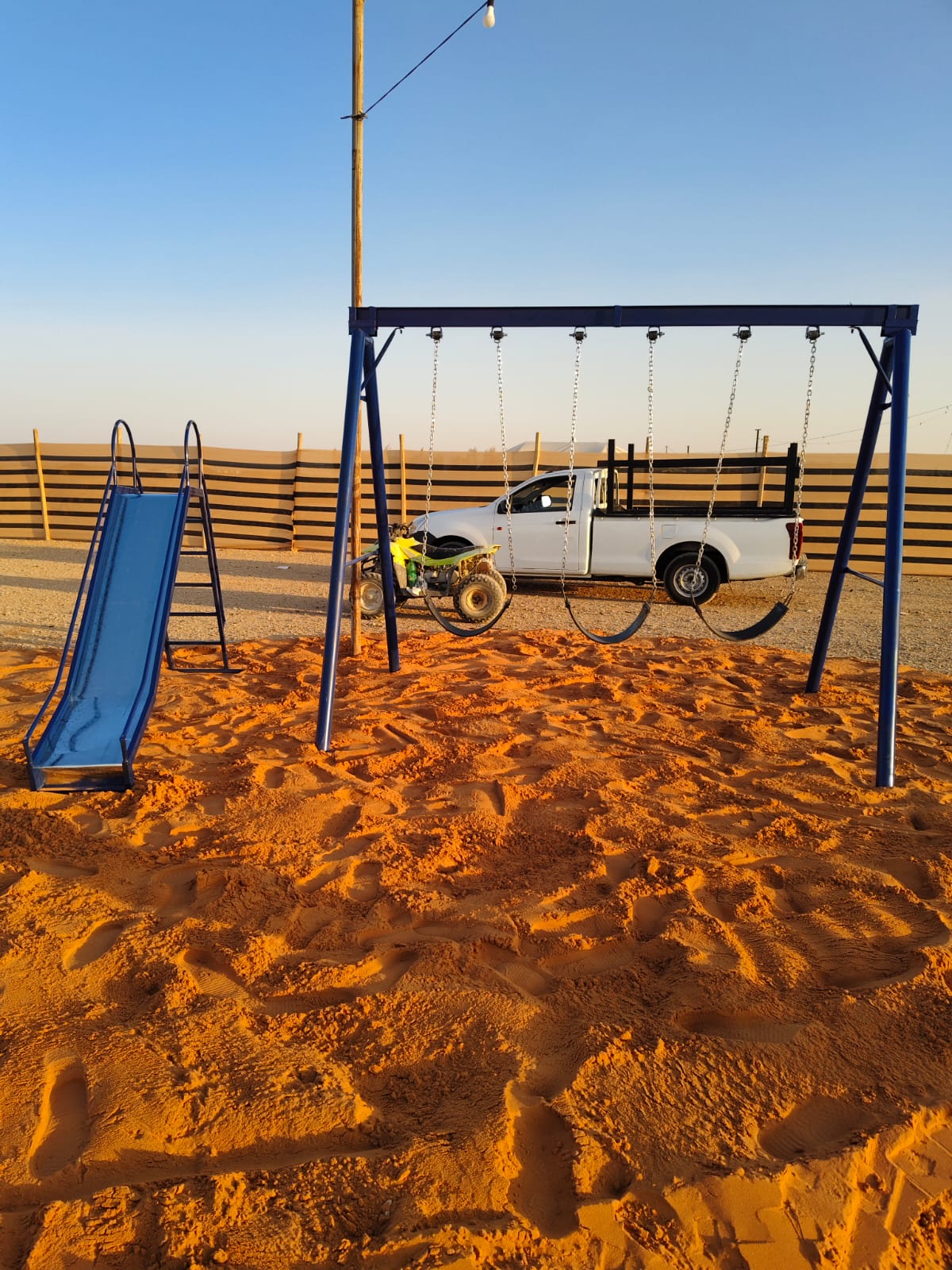 THREE SWINGS + SLIDE