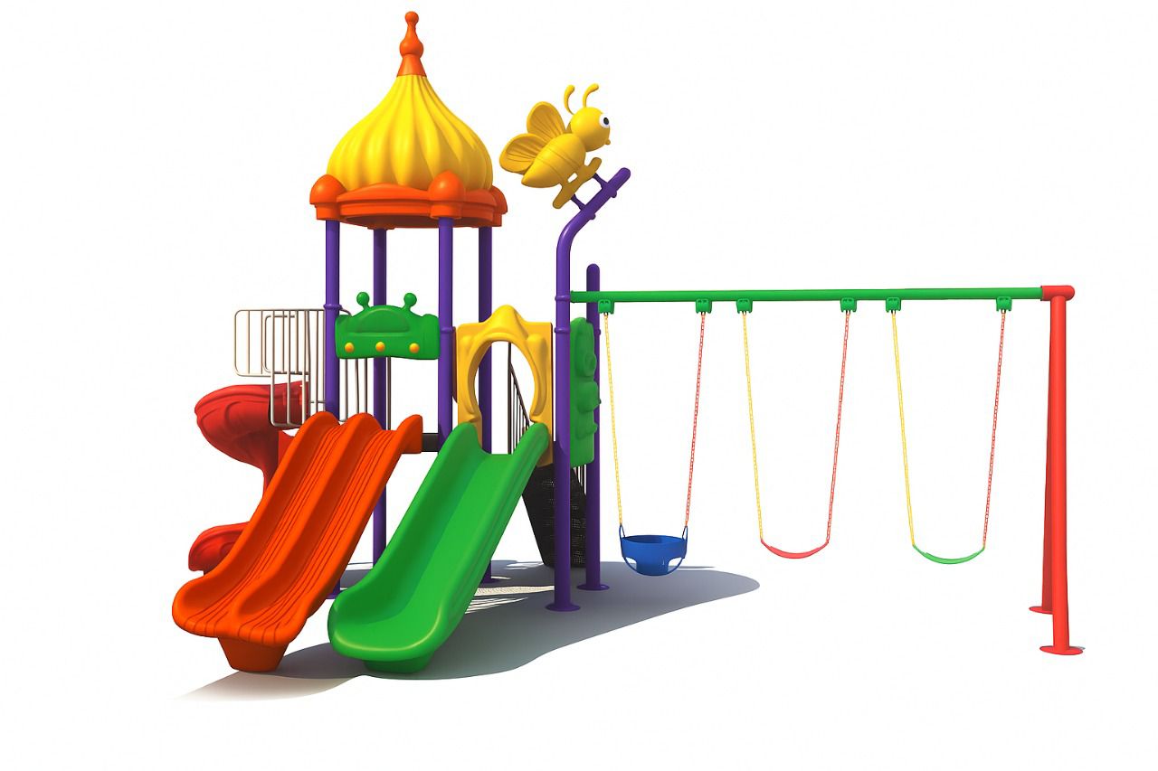 TRIPLE SLIDES+SWINGS